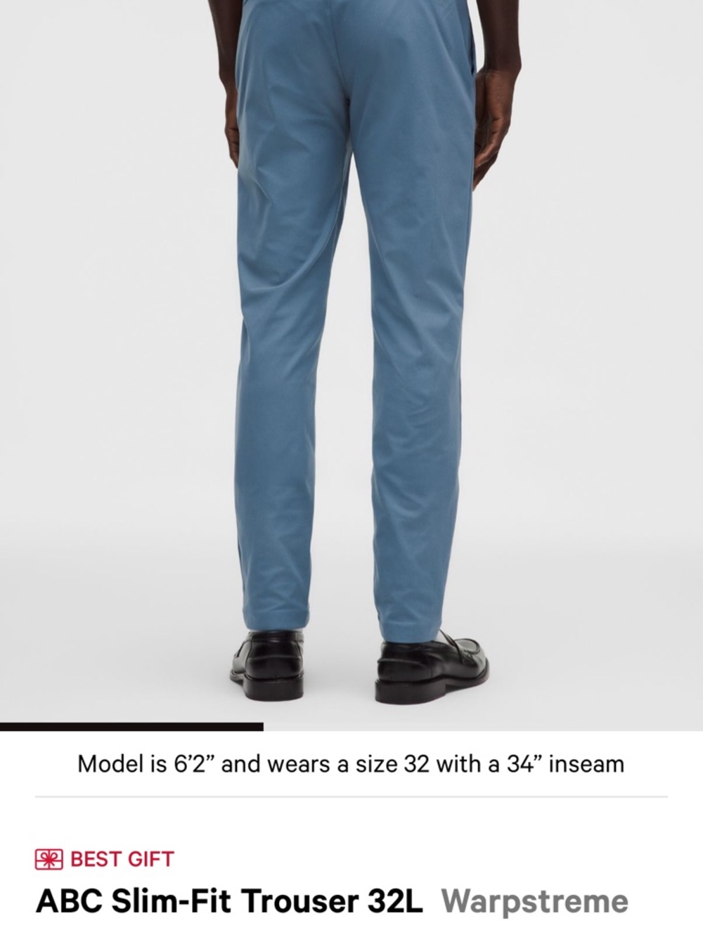 lululemon athletica Blue Men's Slim Fit ABC Trouser Pants
